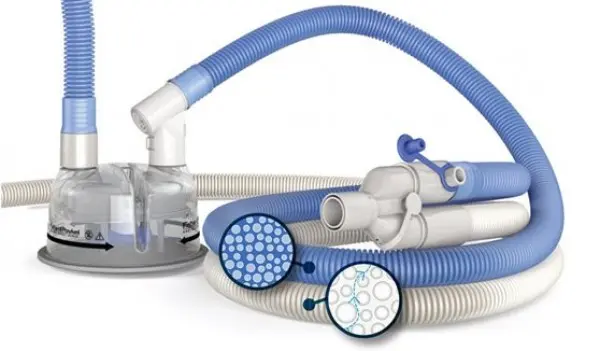 Комплект неонатального одноразового дыхательного контура с подогревом линии вдоха, влагосборником и камерой увлажнителя для ИВЛ SLE RT227 Фишер энд Пайкель
 - фото 1